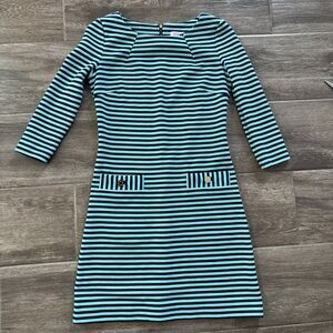 Lily Pulitzer Charlene Shift Mini Dress Size XS Navy and Blue Nautical Preppy
